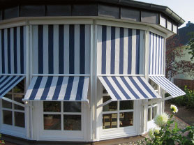 Markisolettes window awnings, pic in colours