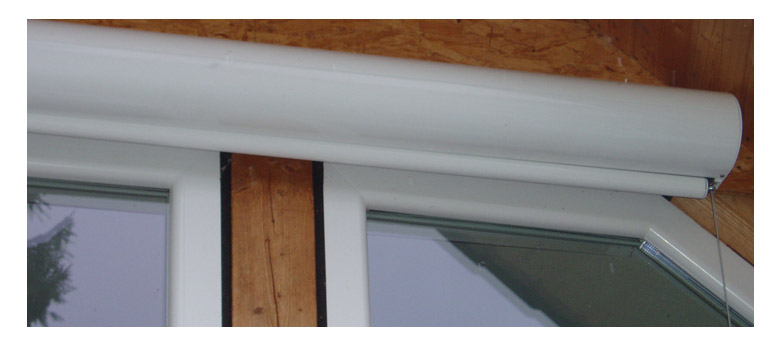 ARCO window awning with cable guidances