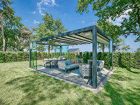 Free-standing awning PERGOLA SUNRAIN Q, pic in colours