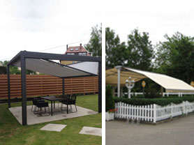 free standing awnings - pic in colours