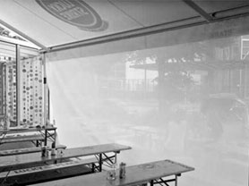 awning with a VARIO-VOLANT valance, pic b/w