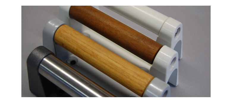 The available colours for the handle of the side awning CALYPSO ROLL