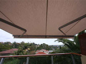 open folding arm awning, pic in colours