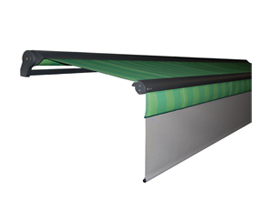 CAPRI awning with valance, pic shows green design