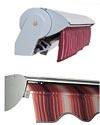 CAPRI awning with valance and fixed or adjustable hood profile