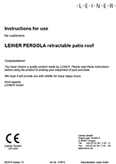 terrace folding roof pergola. manual