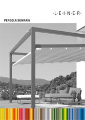 free standing awning terrace roof PERGOLA SUNRAIN, cover of the brochure